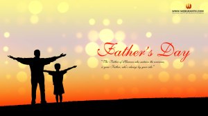 Father-son silhouette w quote